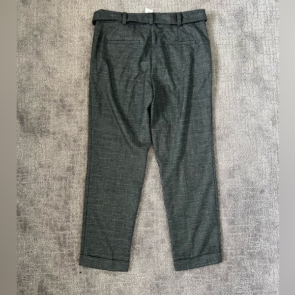 LOFT Belted Cropped Straight Leg Trouser Pants - Picture 3 of 5